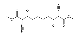 2,9-bis-diazo-3,8-dioxo-decanedioic acid dimethyl ester结构式