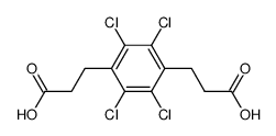 1,4-Bis-(2-carboxy-aethyl)-2,3,5,6-tetrachlor-benzol结构式