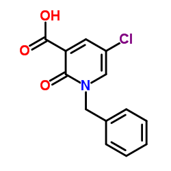 1-Benzyl-5-chloro-2-oxo-1,2-dihydro-3-pyridinecarboxylic acid structure