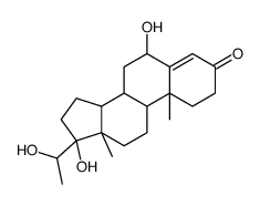 6,17,20-trihydroxypregn-4-ene-3-one结构式