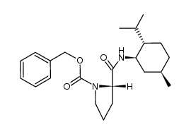 (S)-N-(Benzyloxycarbonyl)proline (R)-menthylamide结构式