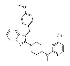 2-[[1-[1-[(4-methoxyphenyl)methyl]benzimidazol-2-yl]piperidin-4-yl]-methylamino]-1H-pyrimidin-6-one结构式