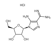 5-Amino-1-β-D-ribofuranosyl-1H-imidazole-4-carboxamidine Hydrochloride结构式