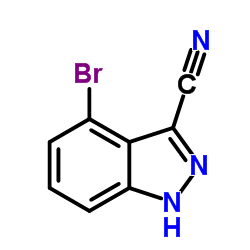 4-溴-3-氰基-1-氢吲唑结构式