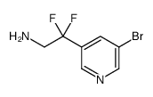 2-(5-Bromo-3-pyridinyl)-2,2-difluoroethanamine结构式