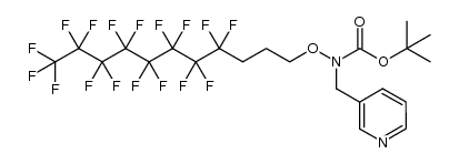 tert-butyl (4,4,5,5,6,6,7,7,8,8,9,9,10,10,11,11,11-heptadecafluoroundecyl)oxy(pyridin-3-ylmethyl)carbamate结构式