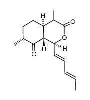 (1S,4aR,7R,8aR)-4,7-dimethyl-1-((1E,3E)-penta-1,3-dien-1-yl)tetrahydro-1H-isochromene-3,8(4H,8aH)-dione结构式