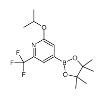 2-Isopropoxy-4-(4,4,5,5-tetramethyl-1,3,2-dioxaborolan-2-yl)-6-(trifluoromethyl)pyridine Structure