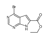 ethyl 4-bromo-7H-pyrrolo[2,3-d]pyrimidine-6-carboxylate Structure