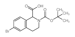 6-BROMO-2-(TERT-BUTOXYCARBONYL)-1,2,3,4-TETRAHYDROISOQUINOLINE-1-CARBOXYLIC ACID Structure