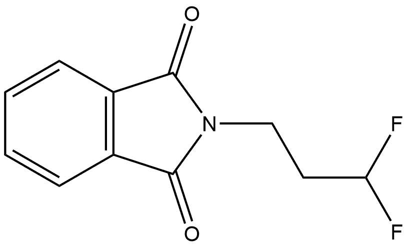 2-(3,3-二氟丙基)-2,3-二氢-1H-异吲哚-1,3-二酮结构式