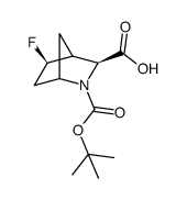 Rel-(1S,3S,4S,5R)-2-(tert-butoxycarbonyl)-5-fluoro-2-azabicyclo[2.2.1]heptane-3-carboxylic acid Structure