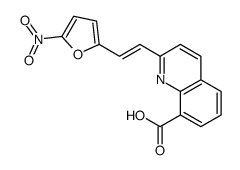 2-[2-(5-nitrofuran-2-yl)ethenyl]quinoline-8-carboxylic acid结构式