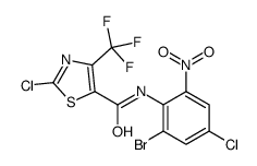 N-(2-bromo-4-chloro-6-nitrophenyl)-2-chloro-4-(trifluoromethyl)-1,3-thiazole-5-carboxamide结构式