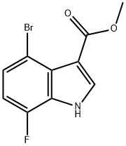 4-溴-7-氟吲哚-3-甲酸甲酯结构式