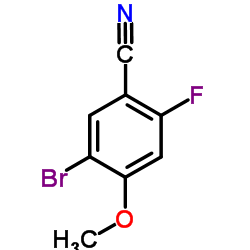 5-Bromo-2-fluoro-4-methoxybenzonitrile结构式