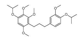 1-isopropoxy-4-(3-(4-isopropoxy-3-methoxyphenyl)propyl)-2,3,5-trimethoxybenzene结构式