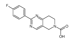 2-(4-fluorophenyl)-7,8-dihydro-5H-pyrido[4,3-d]pyrimidine-6-carboxylic acid structure