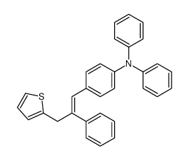 N,N-diphenyl-4-(2-phenyl-3-thiophen-2-ylprop-1-enyl)aniline Structure