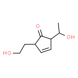 3-Cyclopenten-1-one, 2-(1-hydroxyethyl)-5-(2-hydroxyethyl)- (9CI) structure