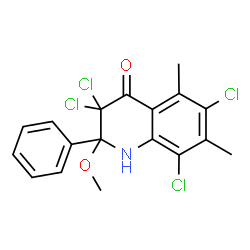 4(1H)-Quinolinone,3,3,6,8-tetrachloro-2,3-dihydro-2-methoxy-5,7-dimethyl-2-phenyl- picture