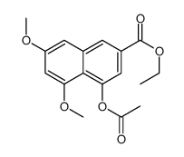 4-(乙酰基氧基)-5,7-二甲氧基-2-萘羧酸乙酯结构式