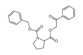 N<(benzyloxy)carbonyl>-L-proline phenacyl ester Structure