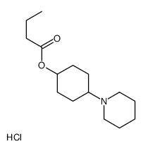 (4-piperidin-1-ium-1-ylcyclohexyl) butanoate,chloride Structure