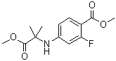 Methyl 2-fluoro-4-((1-methoxy-2-methyl-1-oxopropan-2-yl)amino)benzoate Structure