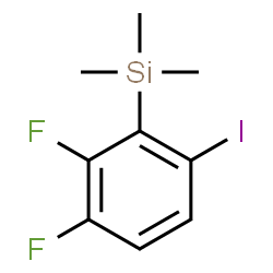 2,3-Difluoro-6-iodo-1-(trimethylsilyl)benzene结构式