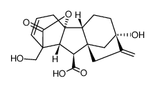 4aα,7-Dihydroxy-1β-hydroxymethyl-8-methylenegibba-2-ene-1α,10β-dicarboxylic acid 1,4a-lactone Structure