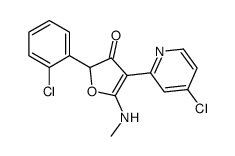 3(2H)-Furanone,2-(2-chlorophenyl)-4-(4-chloro-2-pyridinyl)-5-(methylamino)- Structure