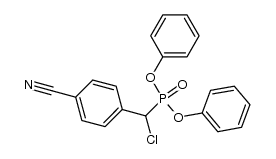 diphenyl chloro(4-cyanophenyl)methylphosphonate结构式