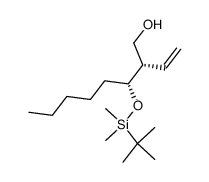 (3S,4R)-3-O-(1,1-dimethylethyl)dimethylsilyl-3-hydroxymethyl-1-nonen-4-ol结构式