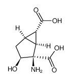 Bicyclo[3.1.0]hexane-2,6-dicarboxylic acid, 2-amino-3-hydroxy-, (1S,2R,3S,5R,6S)- (9CI)结构式