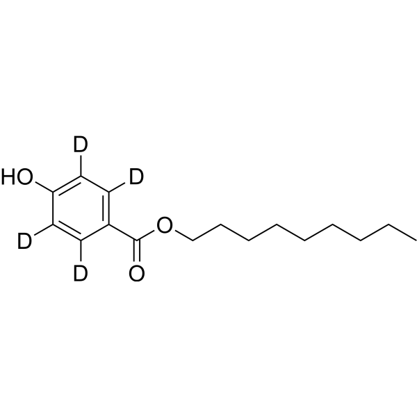 4-Hydroxybenzoic acid n-nonyl ester-d4结构式