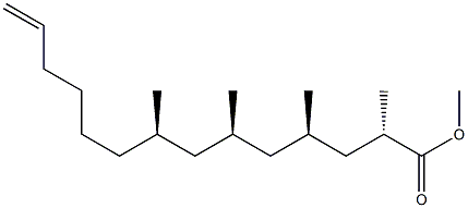 [2S,4R,6R,8R,(+)]-2,4,6,8-Tetramethyl-13-tetradecenoic acid methyl ester Structure