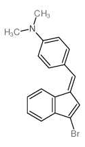 Benzenamine,4-[(3-bromo-1H-inden-1-ylidene)methyl]-N,N-dimethyl-结构式