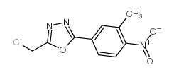 2-氯甲基-5-(3-甲基-4-硝基苯基)-1,3,4-噁二唑结构式