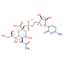 Cytidine 5'-monophosphate-N-acetylneuraminic acid Structure