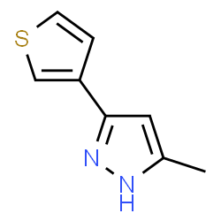 5-Methyl-3-(3-thienyl)-1H-pyrazole结构式