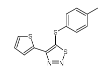 5-[(4-methylphenyl)thio]-4-(2-thienyl)-1,2,3-thiadiazole结构式