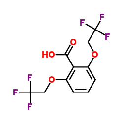 2,6-Bis(2,2,2-trifluoroethoxy)benzoic acid结构式