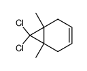 7,7-dichloro-1,6-dimethylbicyclo[4.1.0]hept-3-ene Structure