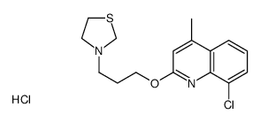 3-[3-(8-chloro-4-methylquinolin-2-yl)oxypropyl]-1,3-thiazolidine,hydrochloride结构式