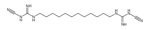 2-[12-[[amino-(cyanoamino)methylidene]amino]dodecyl]-1-cyanoguanidine结构式