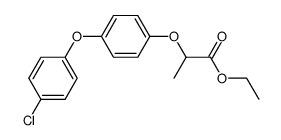 D-(+)-2-[4-(4-chlorophenoxy)-phenoxy]propionic acid ethyl ester Structure