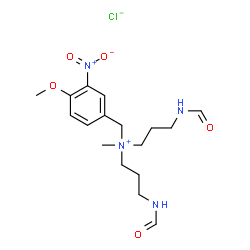 bis[3-(formylamino)propyl](4-methoxy-3-nitrobenzyl)methylammonium chloride structure