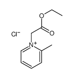 ethyl 2-(2-methylpyridin-1-ium-1-yl)acetate,chloride Structure