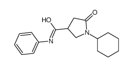 1-cyclohexyl-5-oxo-N-phenylpyrrolidine-3-carboxamide结构式